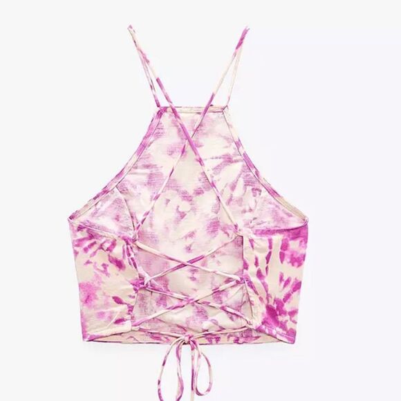 ZARA Tie-Die Top | Size XS - Picture 5 of 6